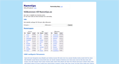 Desktop Screenshot of namntips.se